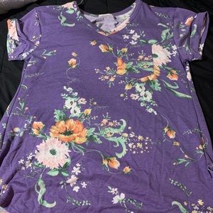 Purple Floral T-Shirt